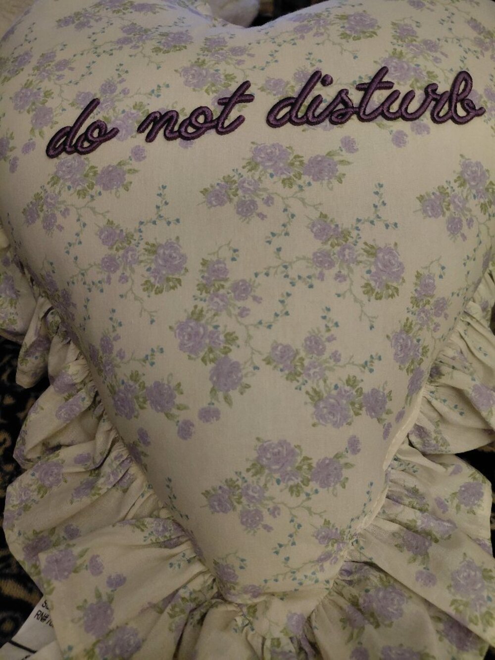 Viral Tjmaxx Do Not Disturb 100% Cotton ruffle pillow
